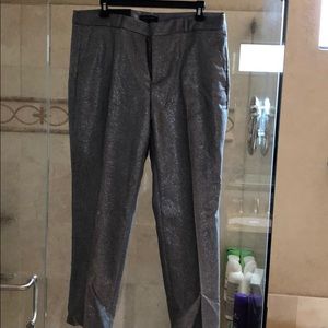 Silver glitter crop pants